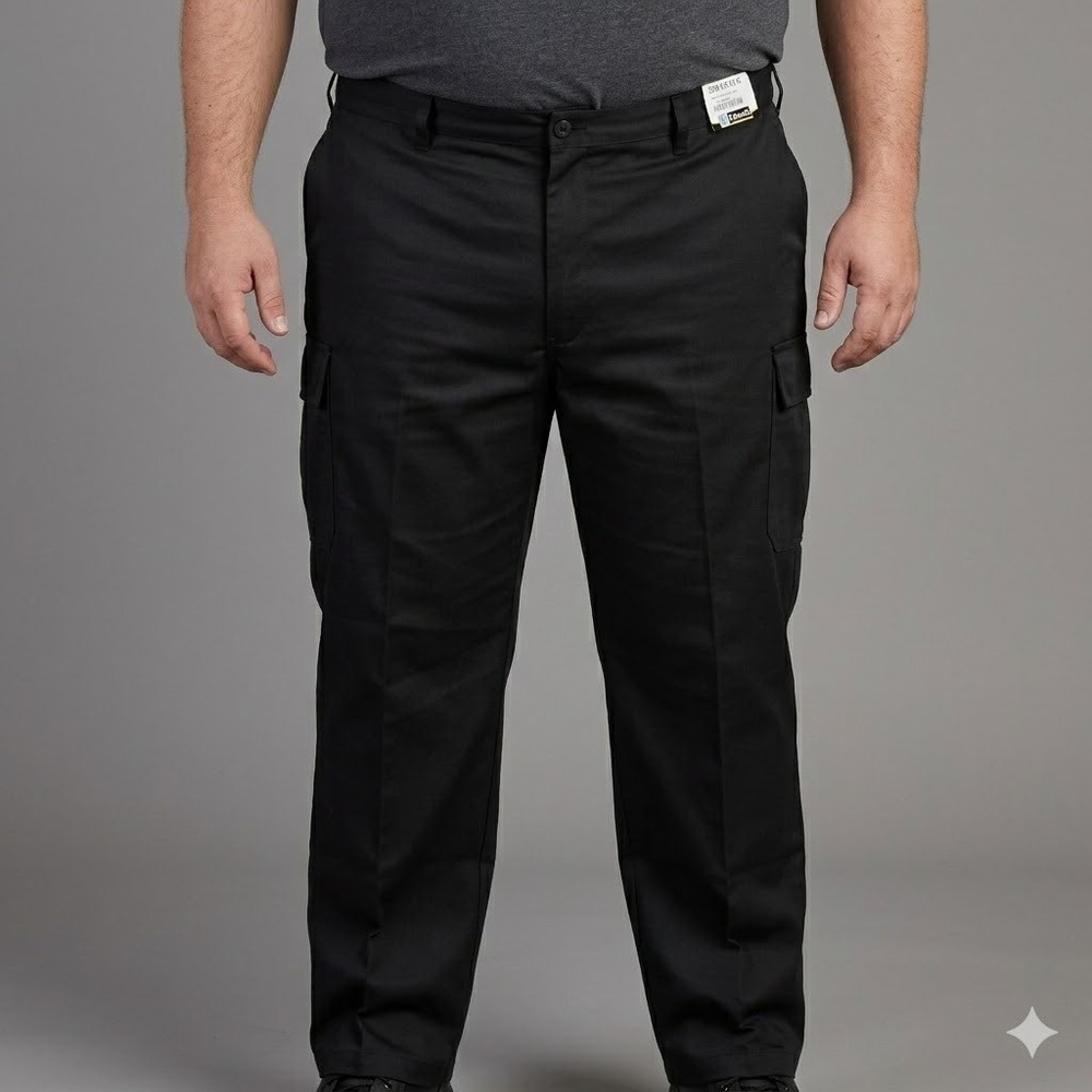 Edwards Black Utility Chino Cargo Pants‎ Mens 52x34 NWT